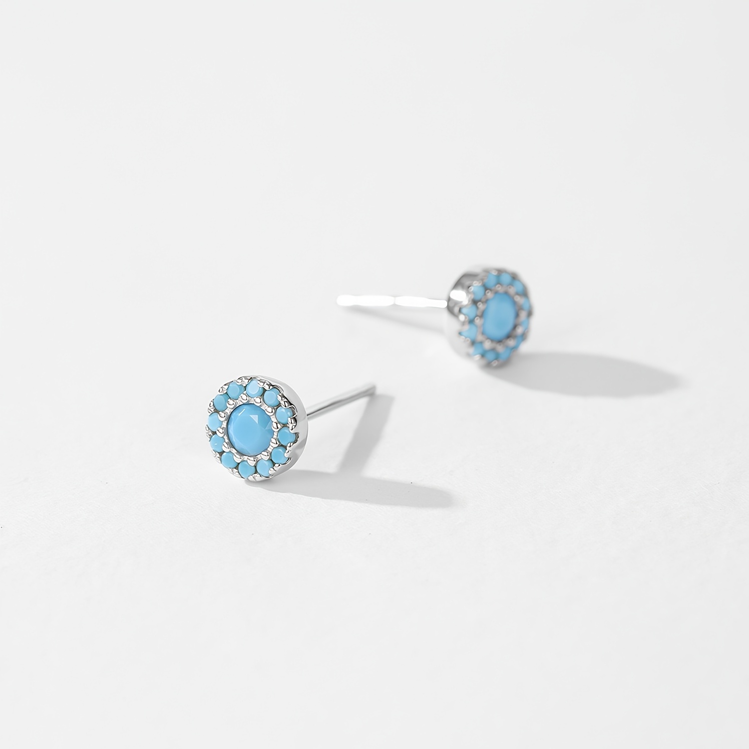 Women's 925 Sterling Silver Elegant Turquoise Earrings